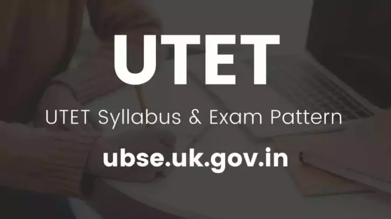 UTET Syllabus - PDF Download! UTET Exam Pattern - ubse.uk.gov.in